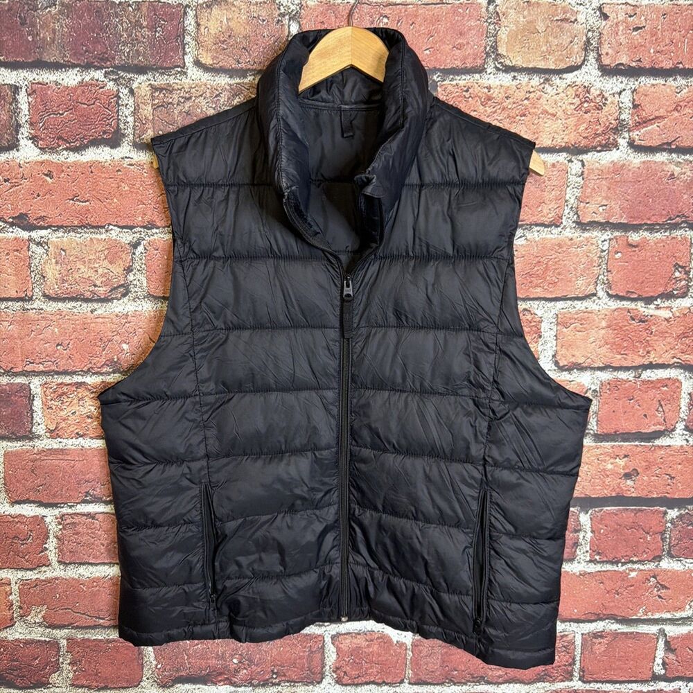 Abercrombie & Fitch Mens Large Puffer Vest Black Full Zip